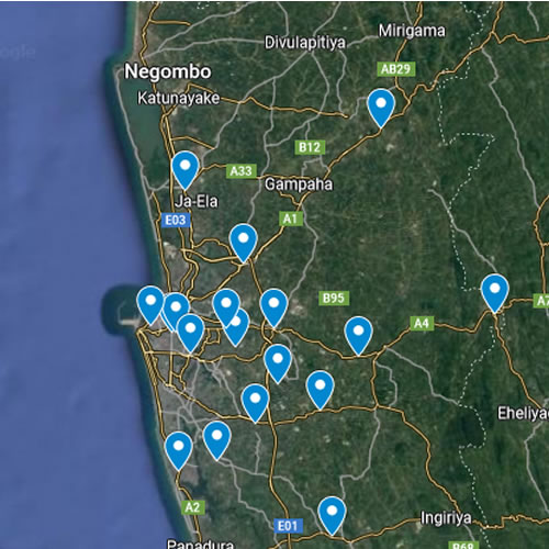 ව්‍යාපාර සංවර්ධන බැංකුවේ ශාඛා ජාලය