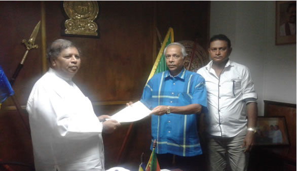 අප සභාපතිතුමා නව තනතුර